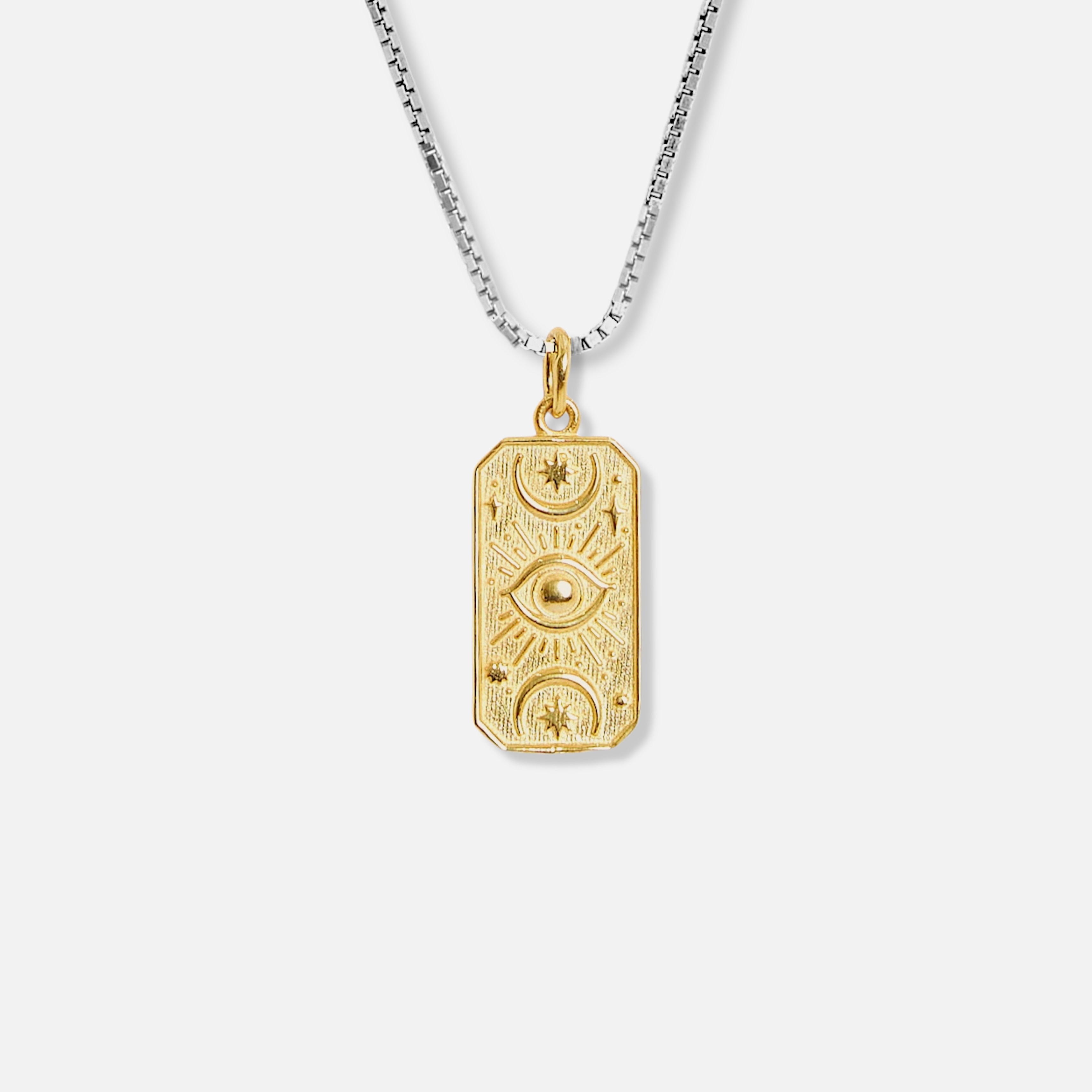 the kiss necklace - gold & silver